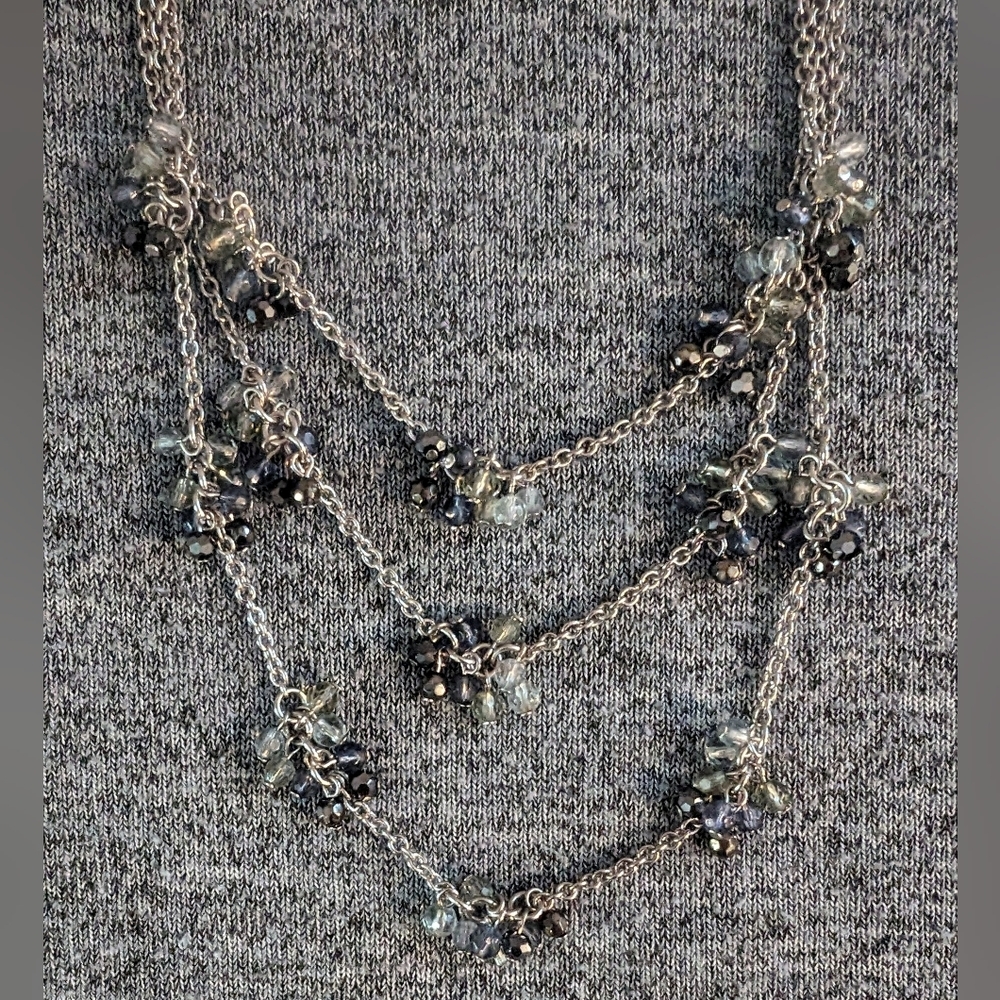 3/$15 | Coldstream Creek, Multi-strand Necklace with Blue and White Beads